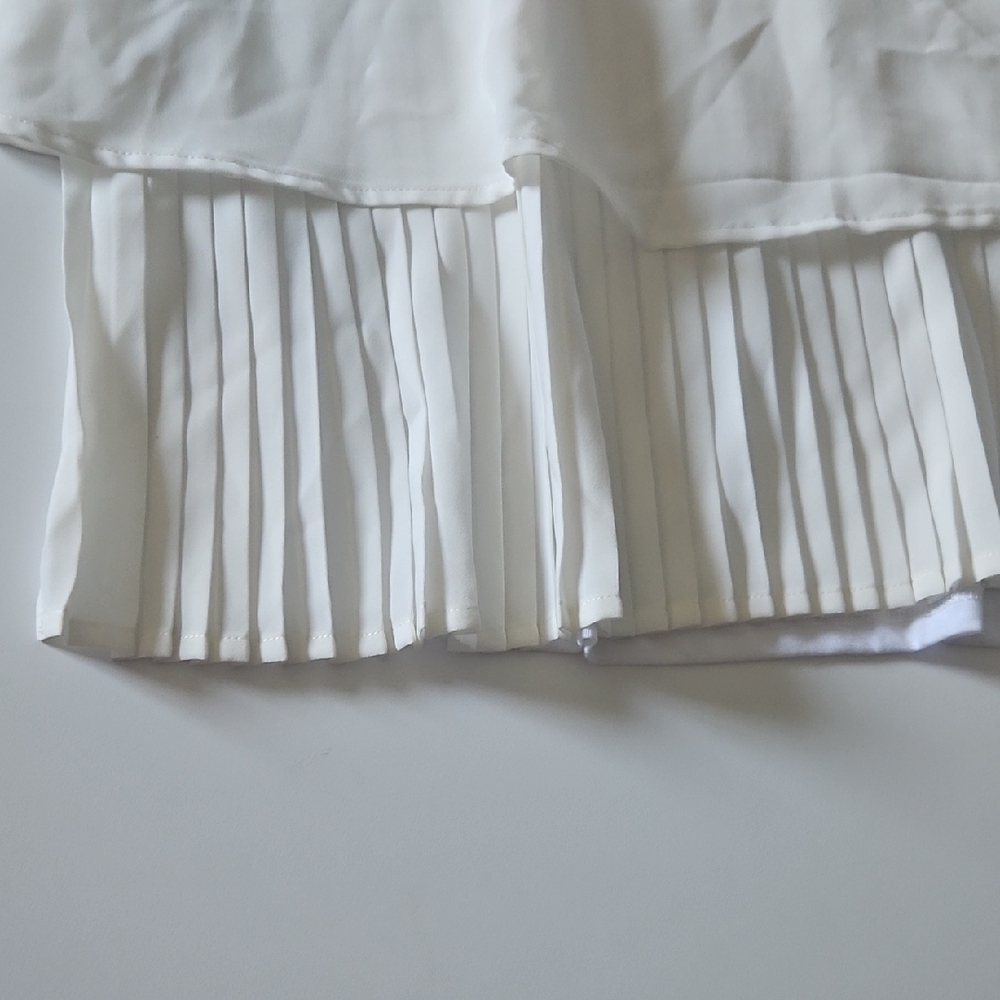DG2 by Diane Gilman Cream Layered Blouse - Picture 3 of 5